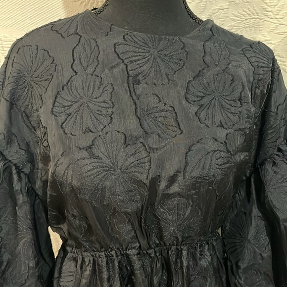 Kika Vargas X Target Floral Texture Scallop Back Midi Dress, size small, NWT - Picture 3 of 16